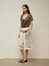 フラワープリントデザインのワイドショートパンツ【春夏用・フィット・女性用】