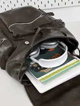 リュック デイパック ユニセックス ソフト素材 ヴィンテージ 大容量 PC収納 おしゃれ 上品 ストリート 旅行 通学