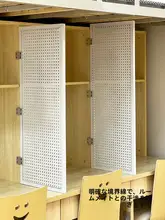 大学生向け 三人用デスク【仕切り付き・DIY壁掛け収納】（セットアップ対応）