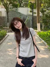 アメリカンビンテージ風 レディースショートスリーブTシャツ【フィット感のあるデザイン・夏用・ショート丈】
