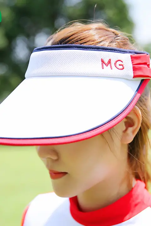 MEETGOLF レディースゴルフキャップ【日焼け防止・白・空頂】