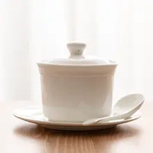家庭用骨瓷蒸し器【燕窝用・小型・蓋付き・一人分】