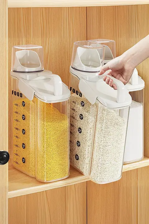 食品保存用密閉収納ボックス【豆類・穀物用・家庭用・5個セット】