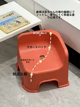 かわいい滑り止め付き子供用お風呂椅子【背もたれ付き・コンパクトデザイン】