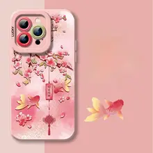 中式国風デザインのiPhoneケース【液態シリコン・防摔・創意デザイン】