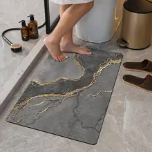 吸水性マットトイレ用【滑り止め・バスルーム・玄関用・硅藻土製】