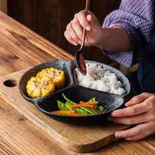 仕切りプレート セラミック 3仕切り 食事管理 ダイエット 朝食 一人用 家庭用 食器 キッズ 男の子 女の子