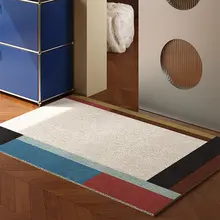 玄関マット ドアマット ラグ PVCコイル ブルー バウハウス ヴィンテージ風 オリジナルデザイン 「RUG」