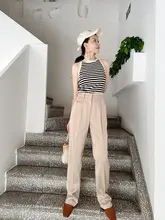 猫柄のハイウエストパンツ【サテン仕立て・快適・デザイン・カジュアルスタイル】（セットアップ対応）