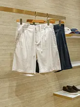リネン混紡の快適な通気性を持つ夏用メンズカジュアルパンツ【ドローストリング・スタイリッシュデザイン】