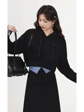 黒の学院風トップスとハイウエストスカート【女性用・シンプル・コーディネート可能】（セットアップ対応）