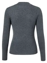 羊毛製 女性用フィットニットトップス【上品なデザイン・スリット入り】