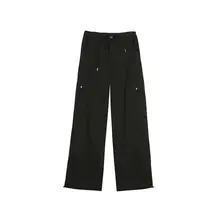 ハイウエストのゆったりとしたフレアパンツ【美しいドレープ・カジュアルスタイル・アウトドア用】（セットアップ対応）