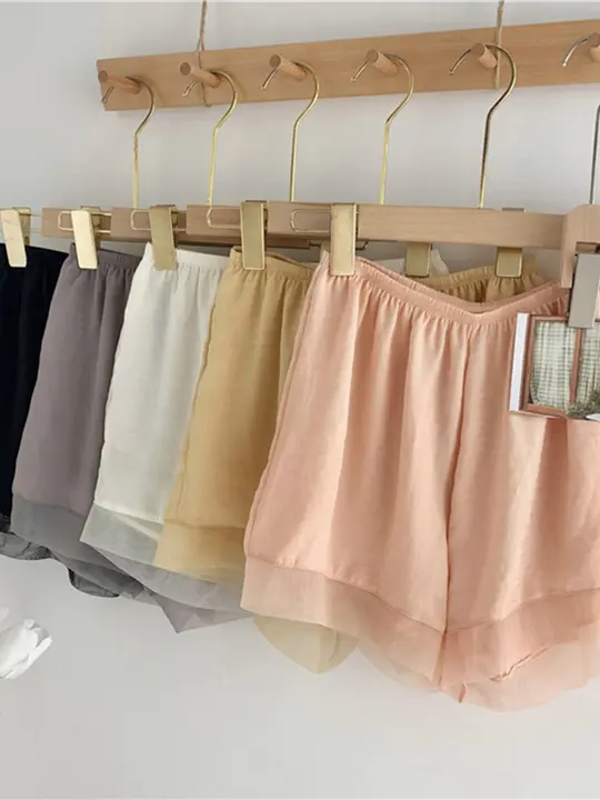 エアリーな軽やかさのシンプルな透け感安全パンツ【夏用・広めのボクサータイプ・通気性】