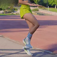ウエストポーチ付きランニングパンツ【通気性・速乾・女性用・フィットネス】（セットアップ対応）