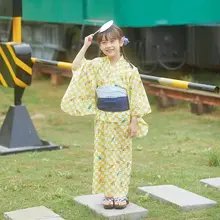 夏用綿製 日本子供用和服【浴衣風・女児用・演出衣装】