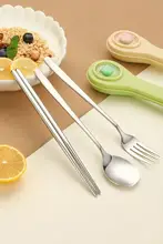 304ステンレス製 お弁当用箸とスプーンセット【携帯用・おひとり様・収納ケース付き】