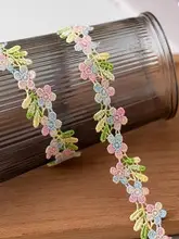 小花柄手作りレース素材【ダイリ―用・カラーグラデーション・子供用襟】