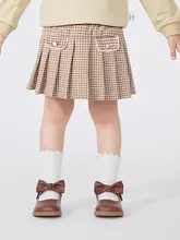 プリーツスカート キッズ ガールズ ツイード風 春秋 「Balabala」