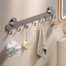 穴あけ不要 吸盤フック付きタオルハンガー【壁掛け用・バスルーム・トイレ用】