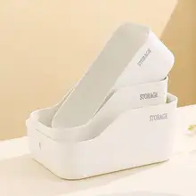 化粧品収納ボックス【長方形・プラスチック製・デスクやキッチン用】