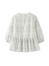 フラワープリントのショートスリーブシャツ【夏用・フィット・女性用】