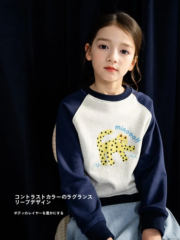 ポルカドットキャットデザインの子供用ラウンドネックサーマルスウェット：サイズ選びで注意すべき点を徹底解説