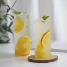 耐熱性 高硼珪酸ガラス製 円筒形カフェ・ミルク・果茶用グラス【シンプルデザイン】