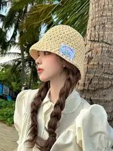 夏用透かし編みバケットハット【UVカット・通気性・韓国風】（セットアップ対応）