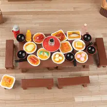 火鍋用ミニチュア食品アクセサリー【樹脂製・装飾用小皿・ミニチュアガーデン用】
（セットアップ対応）