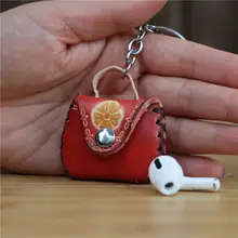 レッドレザー小型ポーチ【キーホルダー・小物入れ】