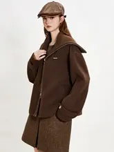 羊毛ツイード素材の短めコート【秋冬用・高級感あり】