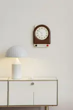 壁掛け時計 穴あけ不要 クリーム色 ヴィンテージ おしゃれ リビング 家庭用 「EMITDOOG」
