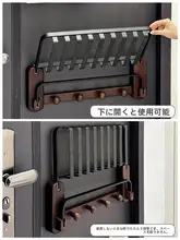 中古風の壁掛けキーラック兼コートフックシューズラック【玄関用・収納・デコレーション】