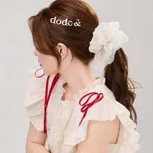 フランス風レトロ花柄レースヘアゴム【高級感・女性用・ヘアアクセサリー】