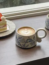 美しい青花瓷デザインの陶器マグカップ【オフィスやカフェ用・カップル用】