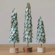 木製クリスマスツリー デスクトップ飾り【アメリカンスタイル・雰囲気作り】