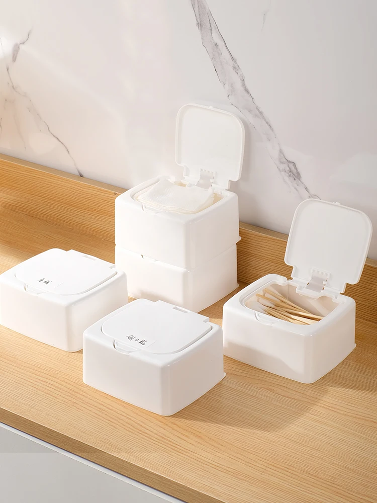 収納ボックス デスク用 小物整理 シンプルデザイン 防塵蓋付き