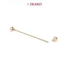 ローズゴールドのネクタイピン付きシャツカラーアクセサリー【ギフトボックス入り】