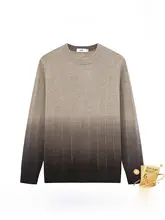 純羊毛 メンズニットセーター【ラウンドネック・保温・カジュアル】