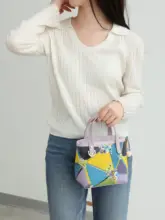 ハンドメイド布製ミニトートバッグ【DIY用・ジッパー付き・手提げタイプ】（セットアップ対応）