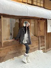 防水防滑なロングブーツ【白色・厚底・内増高・保温仕様】