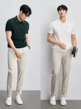 夏用シルク混モダール メンズスリムパンツ【快適・カジュアル】
