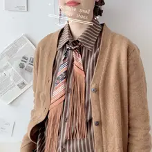 流行のフリンジ付きスカーフ【帽子・ヘアバンド・バッグ飾り用・秋冬向け】