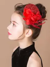 子供用オリジナルヘッドドレス 銀色スパンコール小さなシルクハットヘアアクセサリー【ドレス衣装用・演出用】