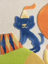 子供用カリフォルニア風ラグ【ウォッシャブル・立体デザイン】