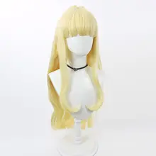 魔法少女コスプレ用ウィッグ【フリル付き・柔らかいイエローのカール】