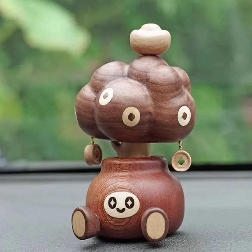 木製置物 招財の飾り【車載・デスク用・揺れるデザイン】の実用性と置き方
