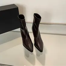 ショートブーツ レディース ポインテッドトゥ スティレットヒール ブラウン 秋冬 着回し きれいめ 上品 足元すっきり