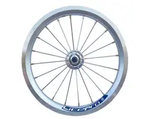 LITEPRO 14インチ折りたたみ自転車用ホイールセット【シングルスピード・9tハブ・改造用】